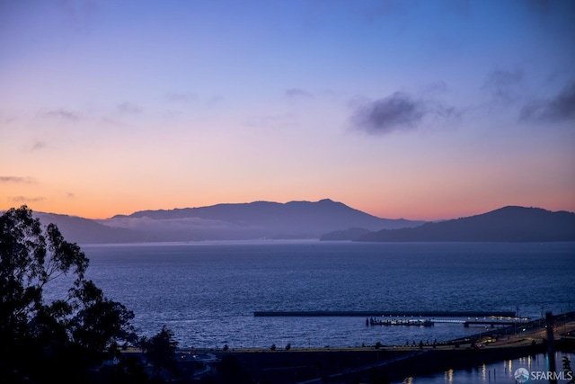 property view of water with a mountain view