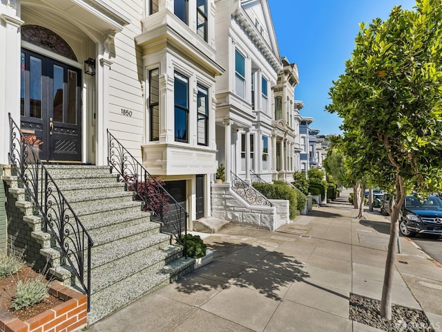 1850 Laguna St, San Francisco, CA 94115 - property entrance with a garage and a residential view
