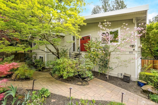 exterior space with a patio and fence