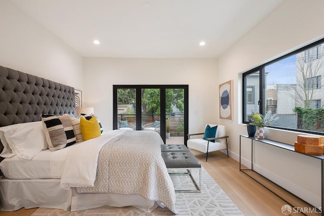 1935-1937 Greenwich St, San Francisco, CA 94123 - bedroom with baseboards, light wood finished floors, and recessed lighting