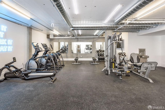 1288 Howard St Unit 418, San Francisco, CA 94103 - gym with baseboards