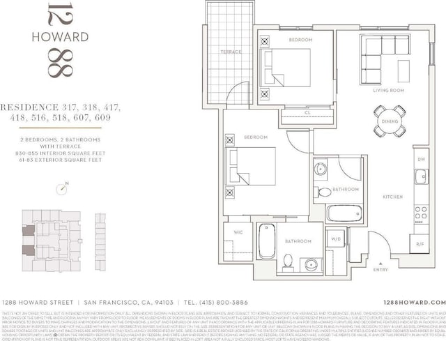 1288 Howard St Unit 418, San Francisco, CA 94103 - home floor plan