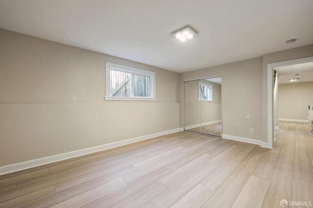 interior space featuring light hardwood / wood-style flooring