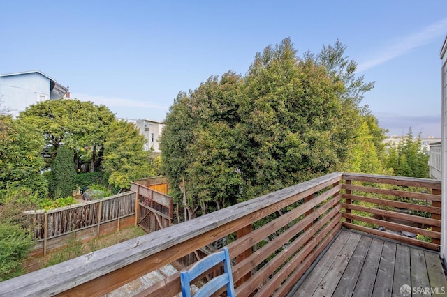 view of wooden deck