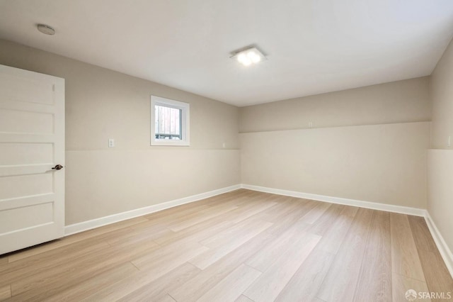 empty room featuring light hardwood / wood-style floors