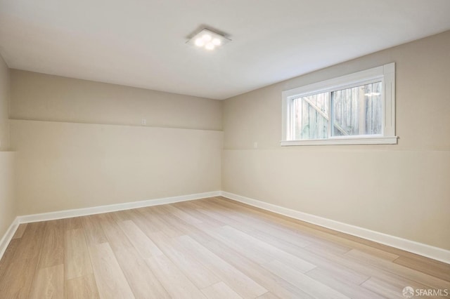 empty room featuring light hardwood / wood-style floors