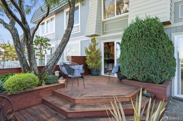 view of wooden terrace