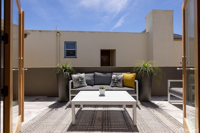 view of patio featuring outdoor lounge area