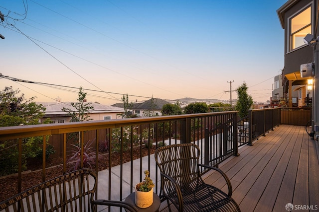 view of deck at dusk