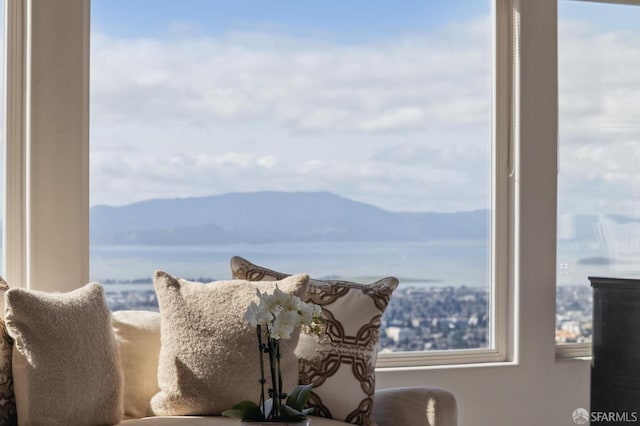 room details with a mountain view