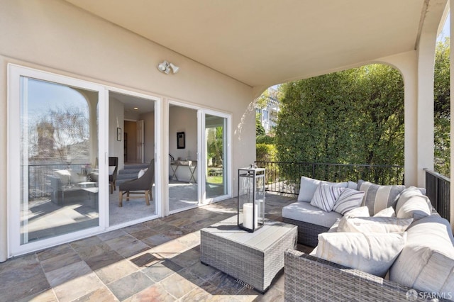 view of patio / terrace with an outdoor living space