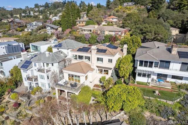 drone / aerial view with a residential view