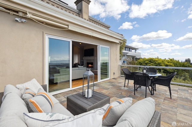 balcony with outdoor lounge area