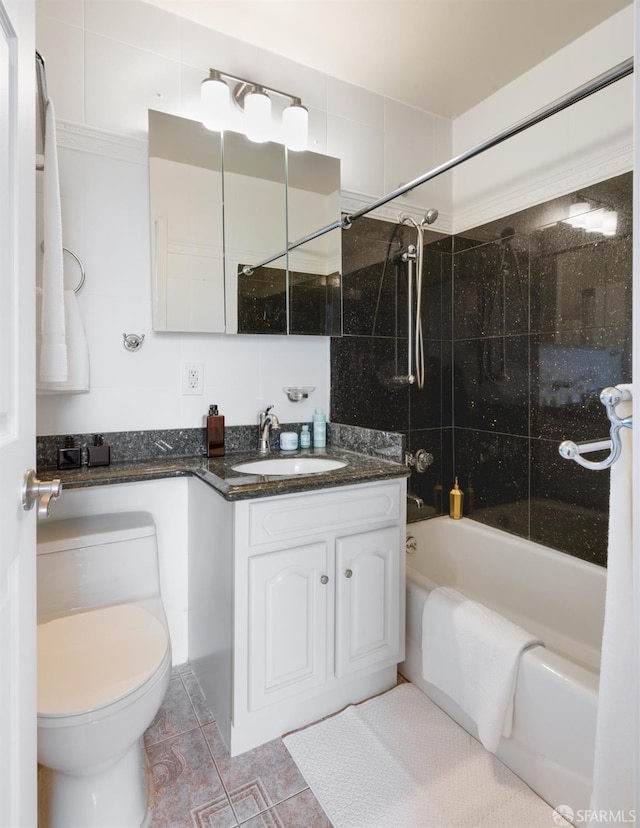 1520 Ofarrell St Unit 4, San Francisco, CA 94115 - full bathroom with  shower combination, vanity, and tile patterned flooring