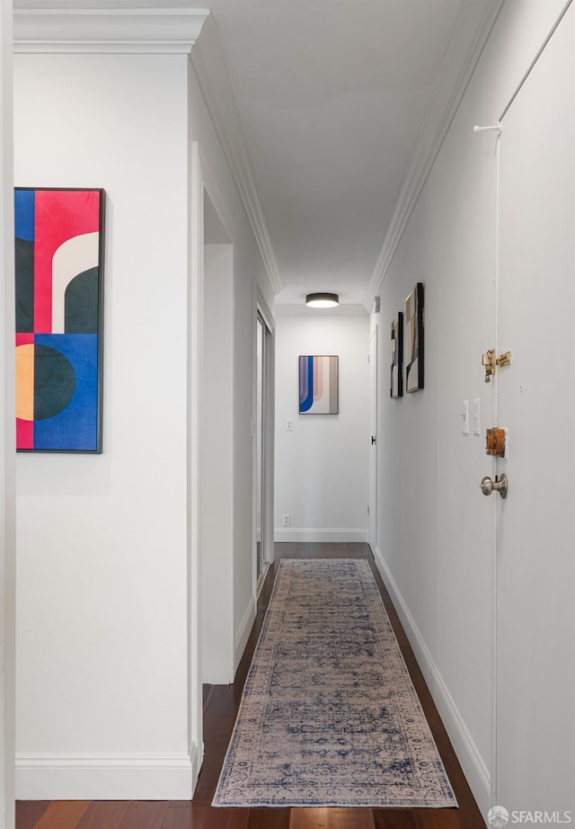 1520 Ofarrell St Unit 4, San Francisco, CA 94115 - hall with dark wood-style flooring and baseboards