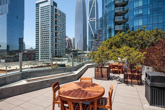 318 Main St Unit 4E, San Francisco, CA 94105 - view of patio featuring a view of city and grilling area