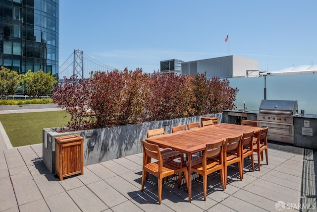 318 Main St Unit 4E, San Francisco, CA 94105 - view of patio / terrace with an outdoor kitchen and outdoor dining space