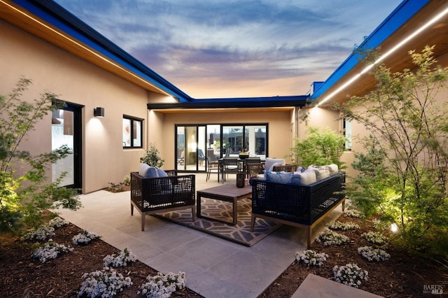 view of patio with outdoor lounge area