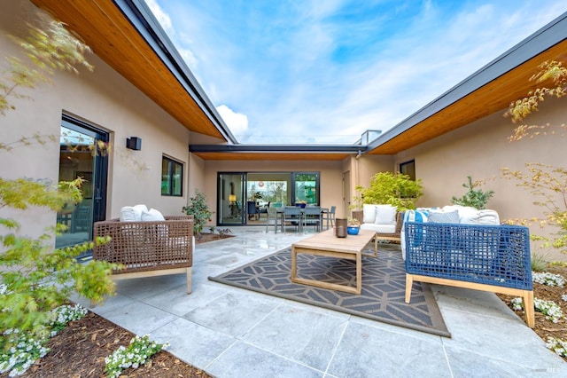 view of patio featuring outdoor lounge area
