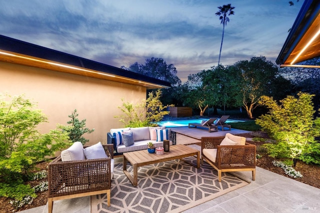 view of patio with outdoor lounge area