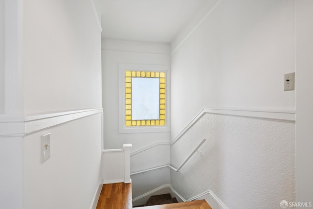 3046-3048 Polk St, San Francisco, CA 94109 - staircase featuring wood finished floors and baseboards