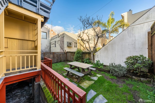 3046-3048 Polk St, San Francisco, CA 94109 - fenced backyard with outdoor dining space