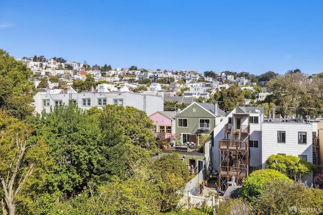 drone / aerial view featuring a residential view