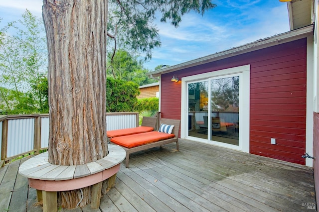 view of wooden deck