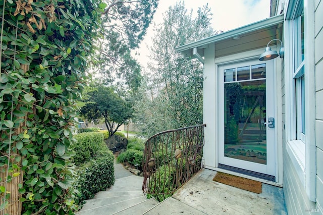view of doorway to property