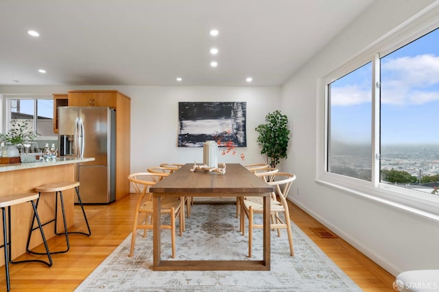 372 Baltimore Way, San Francisco, CA 94112 - dining room featuring light wood finished floors and recessed lighting