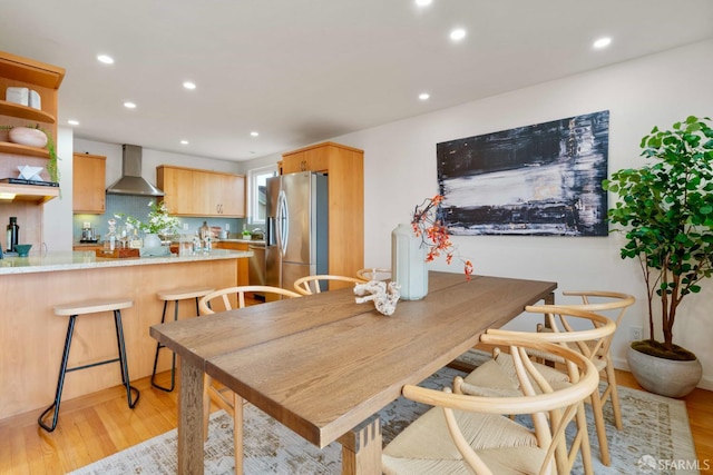 372 Baltimore Way, San Francisco, CA 94112 - dining room featuring recessed lighting and light wood-style floors