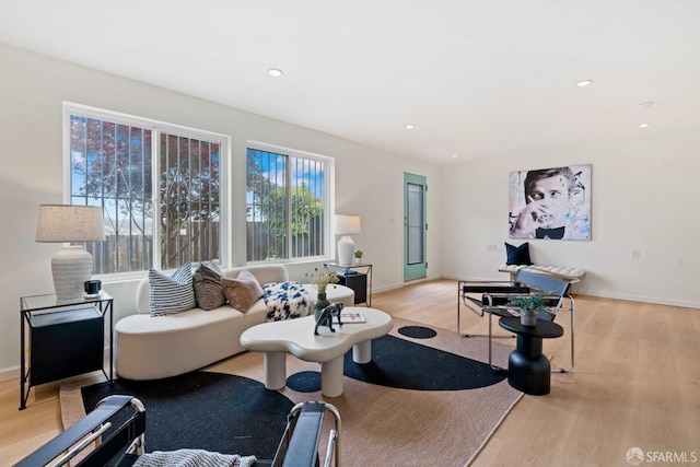 372 Baltimore Way, San Francisco, CA 94112 - living area featuring light wood finished floors and recessed lighting