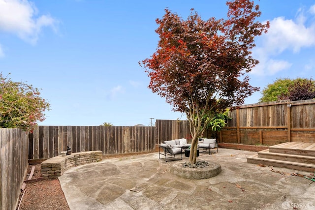 372 Baltimore Way, San Francisco, CA 94112 - fenced backyard with a patio and an outdoor living space