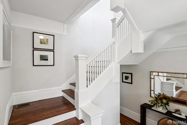 510 11th Ave, San Francisco, CA 94118 - staircase with wood finished floors and baseboards