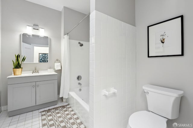 510 11th Ave, San Francisco, CA 94118 - full bath with vanity, toilet, shower / bathtub combination with curtain, and tile patterned floors