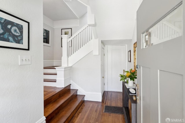 510 11th Ave, San Francisco, CA 94118 - foyer entrance featuring stairs, wood finished floors, and baseboards
