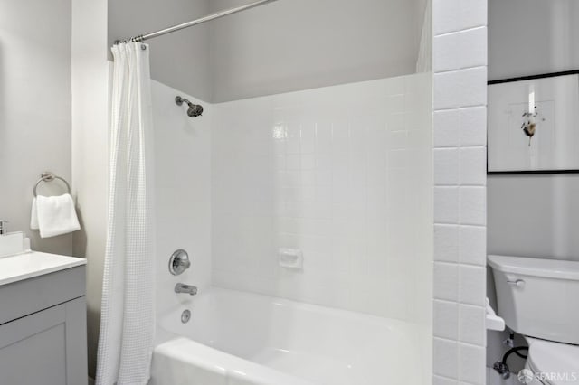 510 11th Ave, San Francisco, CA 94118 - bathroom featuring shower / bathtub combination with curtain, toilet, and vanity