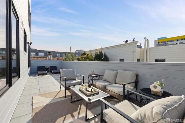 view of patio / terrace with an outdoor hangout area