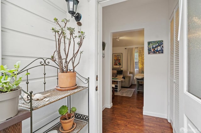 968-970 Broadway, San Francisco, CA 94133 - hall with dark wood-style floors and baseboards