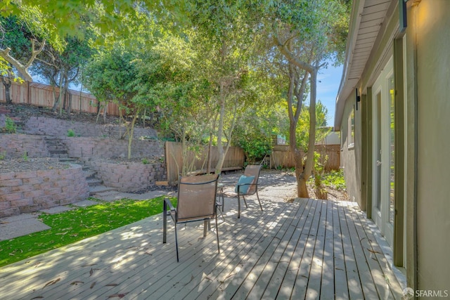 4330 Jana Vista Rd, El Sobrante, CA 94803 - wooden terrace featuring a fenced backyard
