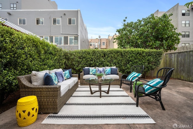 1871 Alemany Blvd, San Francisco, CA 94112 - view of patio with fence and an outdoor hangout area
