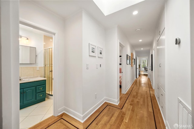 1871 Alemany Blvd, San Francisco, CA 94112 - corridor with recessed lighting, baseboards, and light wood finished floors