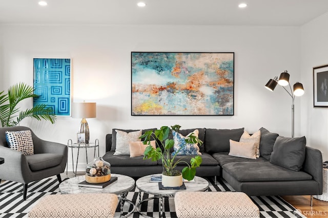 1871 Alemany Blvd, San Francisco, CA 94112 - living room featuring recessed lighting and ornamental molding