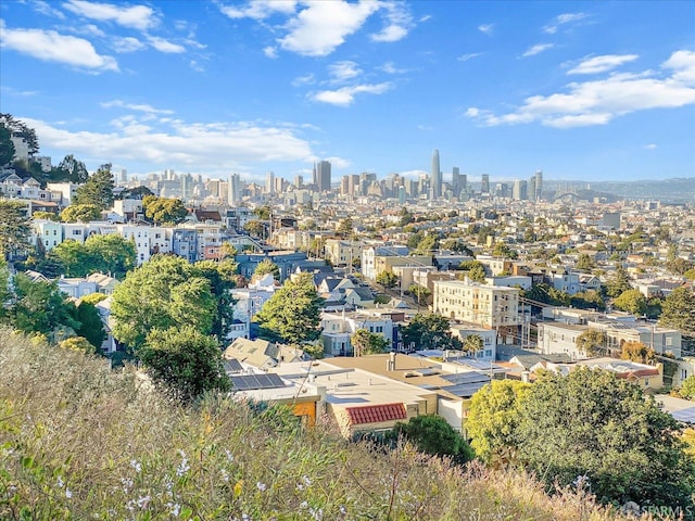 aerial view with a view of city