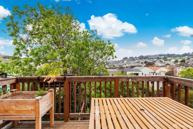 deck featuring a residential view