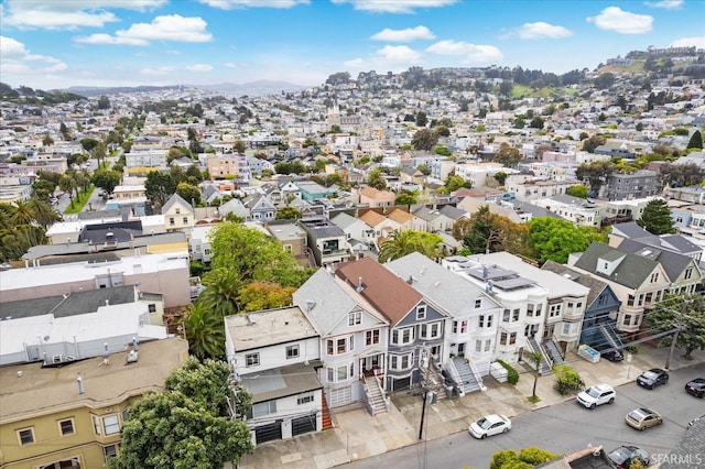 drone / aerial view with a residential view