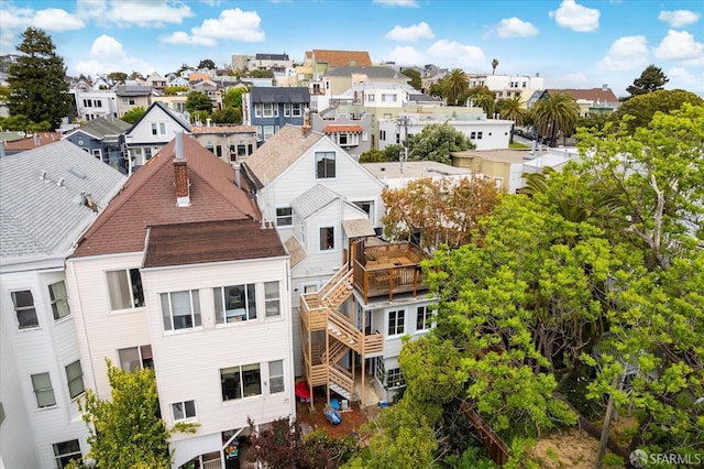 bird's eye view featuring a residential view