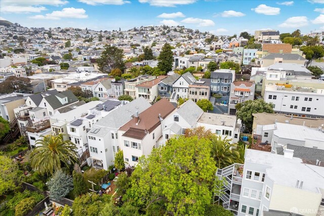drone / aerial view with a residential view