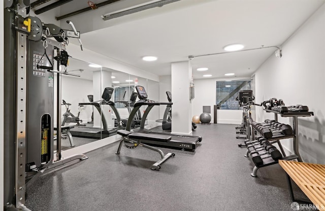 view of exercise room