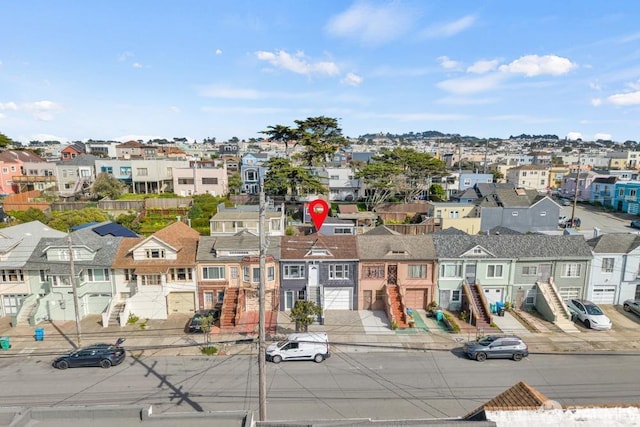 aerial view featuring a residential view